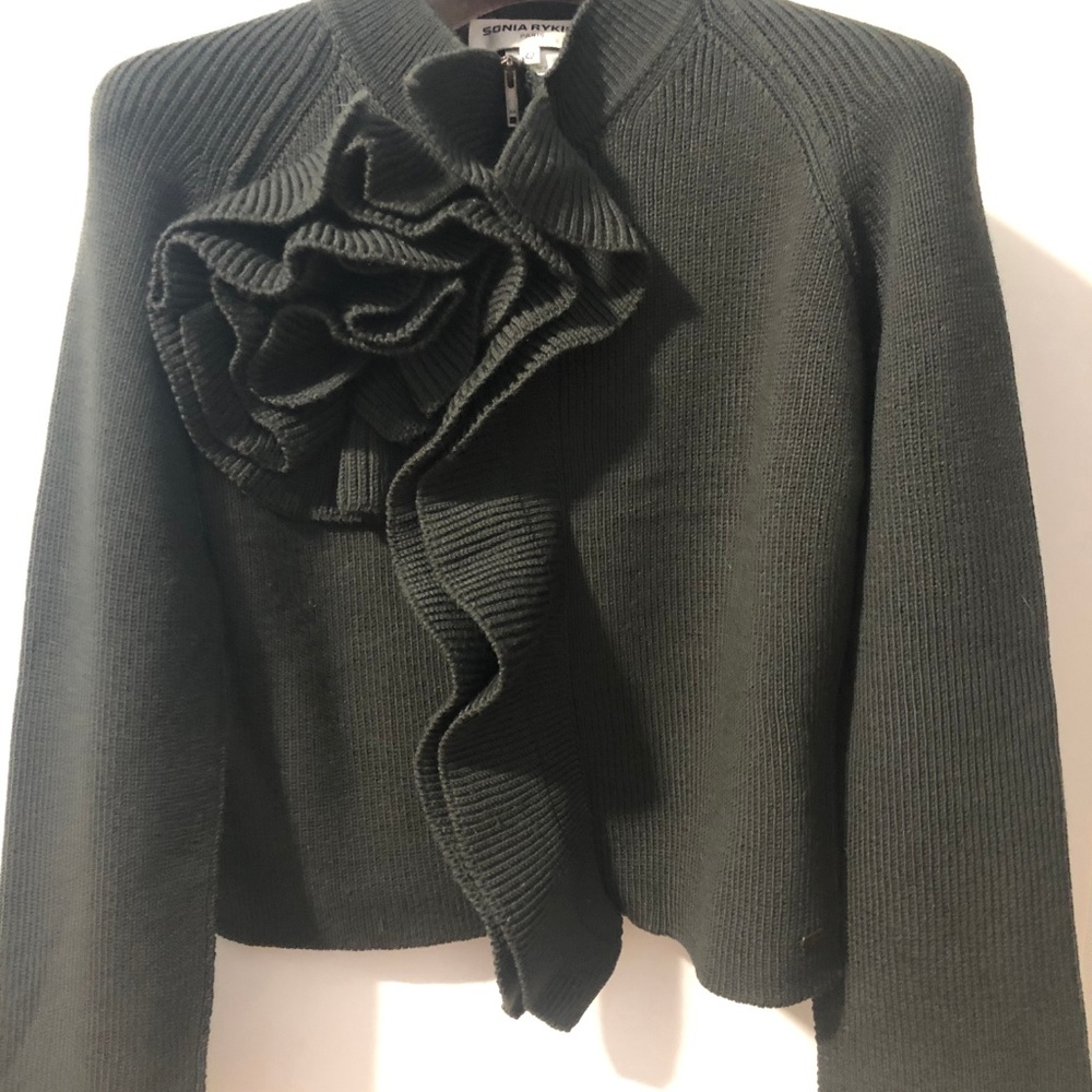 Sonia Rykiel Flower Charcoal Sweater